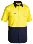 BISLEY 2 TONE COOL LIGHTWEIGHT DRILL SHIRT - SHORT SLEEVE